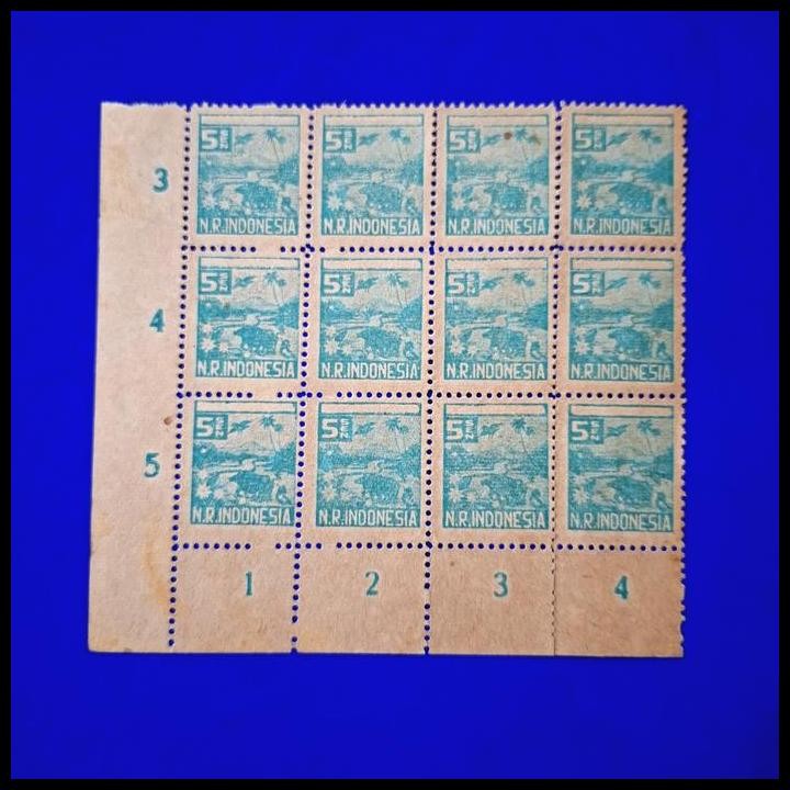 

DISKON PRANGKO INDONESIA REVOLUSI SUMATRA. 1946-1947. S24 5 SEN TANPA TULISAN FONDS KEMERDEKAAN. KERTAS TEBAL. MEMBAJAK SAWAH. BLOK-12. HARGA KATALOG RP 360K !