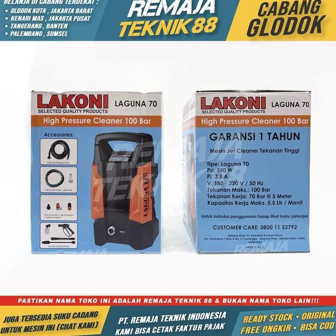 MESIN STEAM LAKONI LAGUNA 70 / ALAT CUCI AC MOBIL MOTOR / JET CLEANER