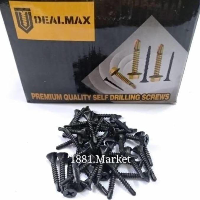 PROMO SEKRUP SDS / BAUT GRC DEALMAX 3.5 x 25 MM BAJA HITAM ISI toypba 7679cd