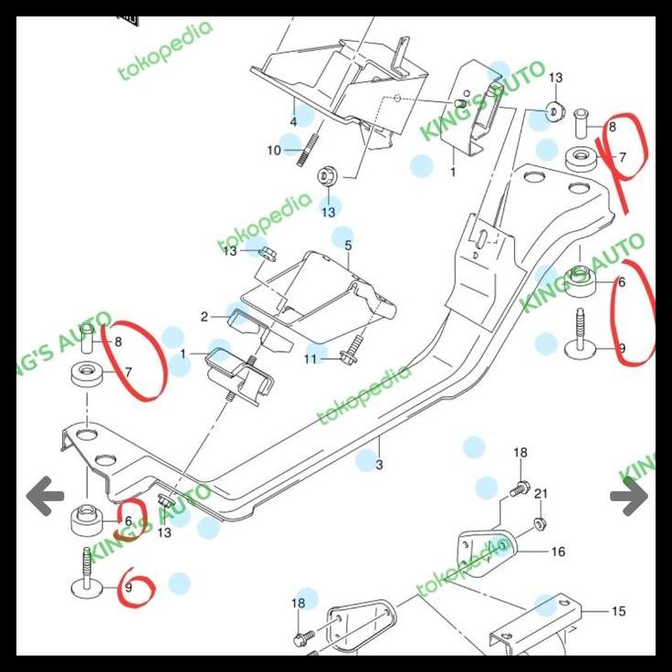 TERMURAH KARET BODY / SASIS MESIN FUTURA 1.5 EFI - CARRY 1.5 EFI ASLI