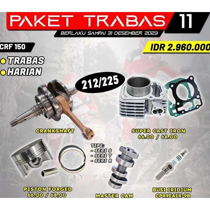 Paket Bore Up BRT CRF 150/VERZA New Mega Pro Mono