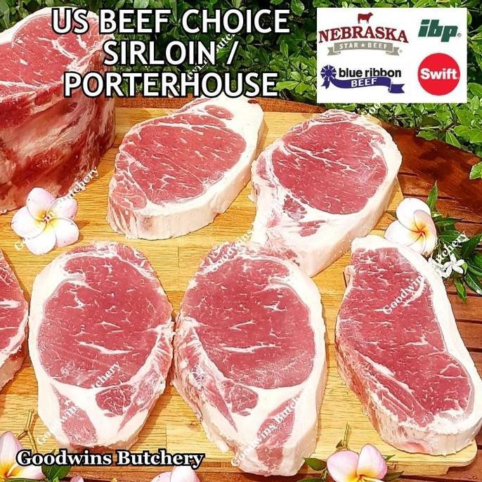 

Us Beef Sirloin Choice Frozen Steak Cuts Usda Swift Ibp Blueribbon Nebraska Daging Sapi Has Luar Striploin New York Strip