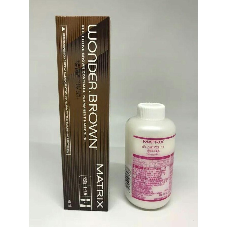 CAT rambut matrix wonder brown+ oxidant GS