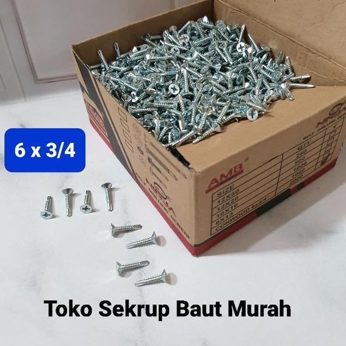 Sekrup Drilling Sds FH GRC Calci 6x20 /Skrup Conwood Kalsiboard 6 x 20 / 6x3/4