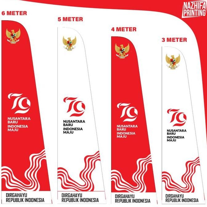paling diminati] Nazhifa Printing - Bendera Umbul Umbul 17 Agustus TERBARU, 79 HUT Republik Indonesi