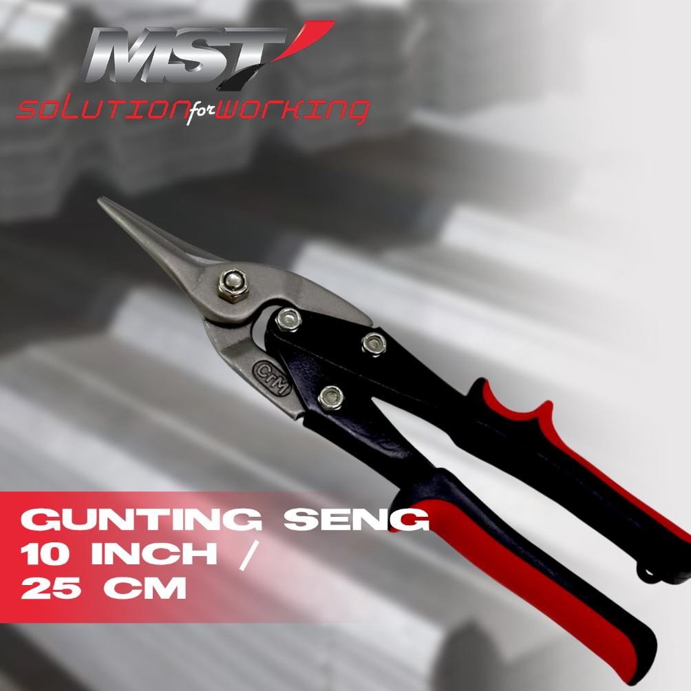 

MST Gunting Seng / Plat-Heavy Duty Aviation Snip Cr-Mo 10" Gunting Holo Atap Baja Ringan