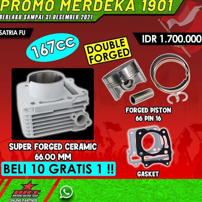 BLOK CERAMIC BRT SATRIA FU KARBURATOR PISTON 66MM BRT