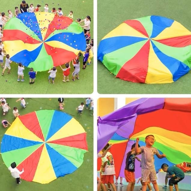 Mainan Parasut Pelangi Mainan Outdoor Anak Tk Permainan Anak Sekolah