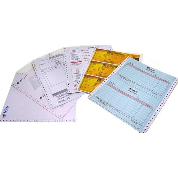 

TERLARIS! Jual pre printed Continuous Form macam2 ukuran cetak 1 ply 1 warna