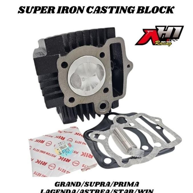 BORING BLOK SEHER BORE UP AH1 RACING GRAND SUPRA X ASTREA WIN LAGENDA PRIMA STAR 53 MM - CYLINDER BL