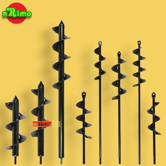 Mata Bor Tanah Biopori Alat Pelubang Tanah Penggali Taman Kebun Auger Spiral Drill Bit For Planting 