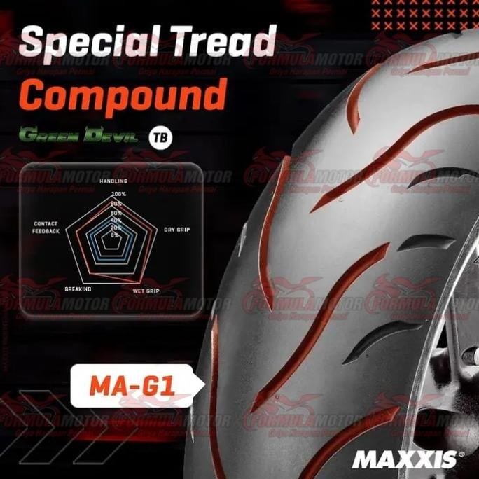 Terlaris Ban Maxxis Green Devil Ma-G1 Slick Compound Tubeless (Pilih Ukuran) - Ban Motor Ring 14 & 1