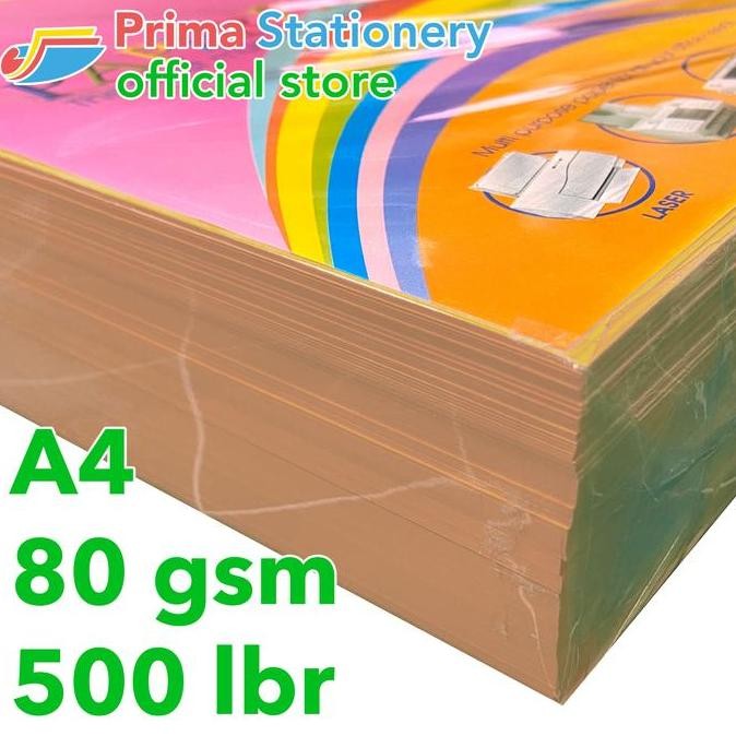 

TERBARU! Paperfine Kertas HVS Warna A4 IT 150 Peach Rim isi 500 lbr [TC]