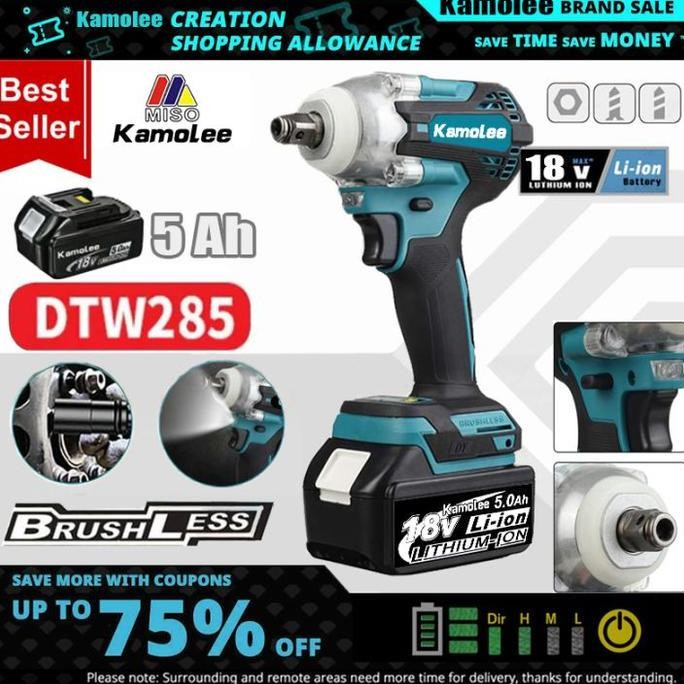Kamolee Dtw285 Cordless Brushless Impact Wrench