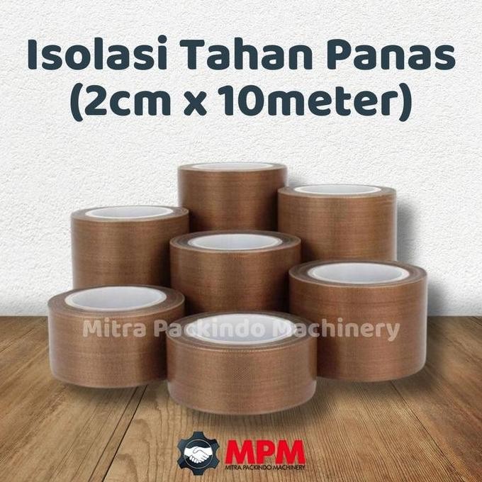 

------] Teflon Heat Tape Coklat 20mm 2cm x 10m - Isolasi Tahan Anti Panas