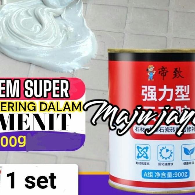 Lem Super Resin Instan Marmer Granit Keramik Batu Serbaguna Cepat Kering