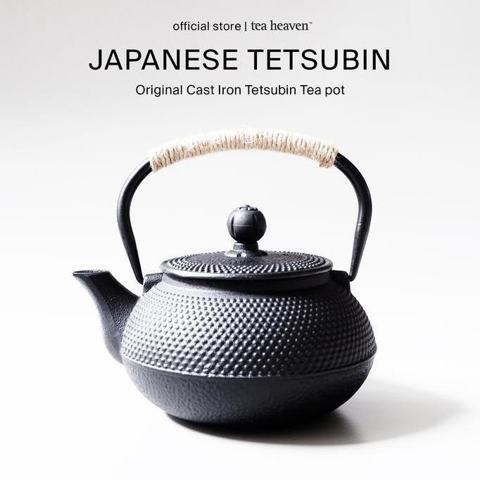 Teko Teh Jepang Tetsubin Besi Hitam ese Teapot Cast Iron