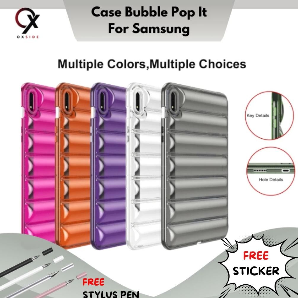 PROMO BULAN ! (FREE PEN) Case Bubble Pop It For Samsung Tab A9 / A9+ / S6 Lite /A7 LITE / A8 / S9 FE