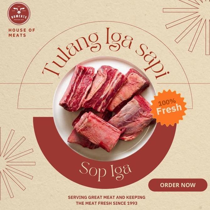 

Tulang Iga Sapi Segar Premium Ribs Fresh Potongan Sop Iga 1000 Gram
