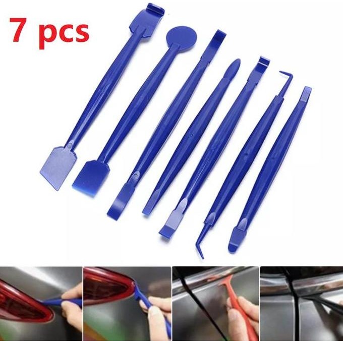 Promo 7 pcs / Set Scrapper Pembersih Es/Salju Kaca Film Untuk Mobil COD