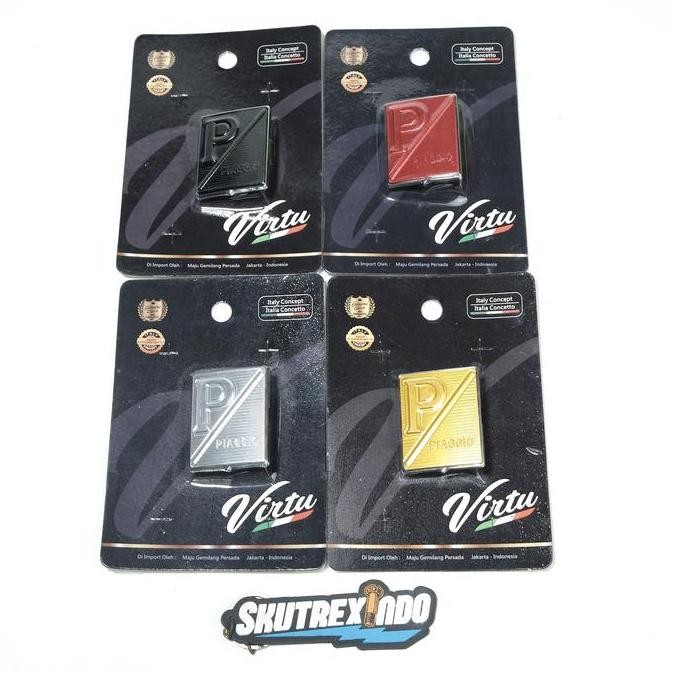 emblem vespa super 66-73 set depan belakang tulisan latin original