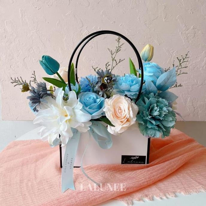 

Birthday Flower Bag Bloom Box Buket Bunga Premium Flower Basket Korea