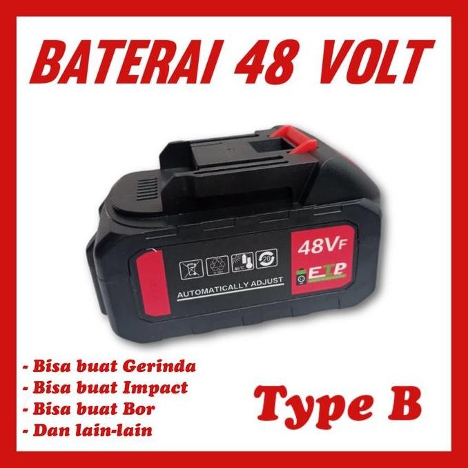 Baterai Original 48 Volt Bisa Untuk Gerinda Bor Impact Dll