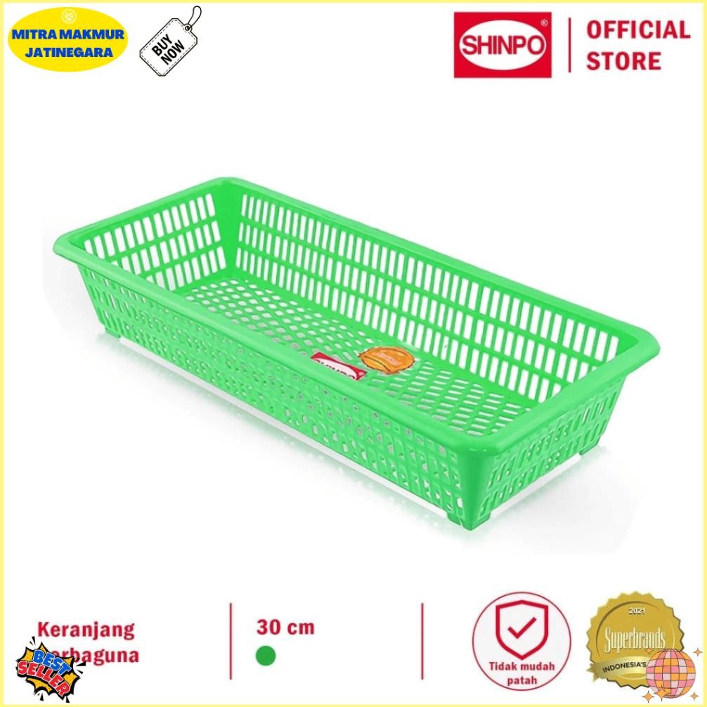 Shinpo Keranjang Plastik Kecil Persegi Panjang 30 Cm Bakul Segi Astro Storage Kotak Penyimpanan Vira
