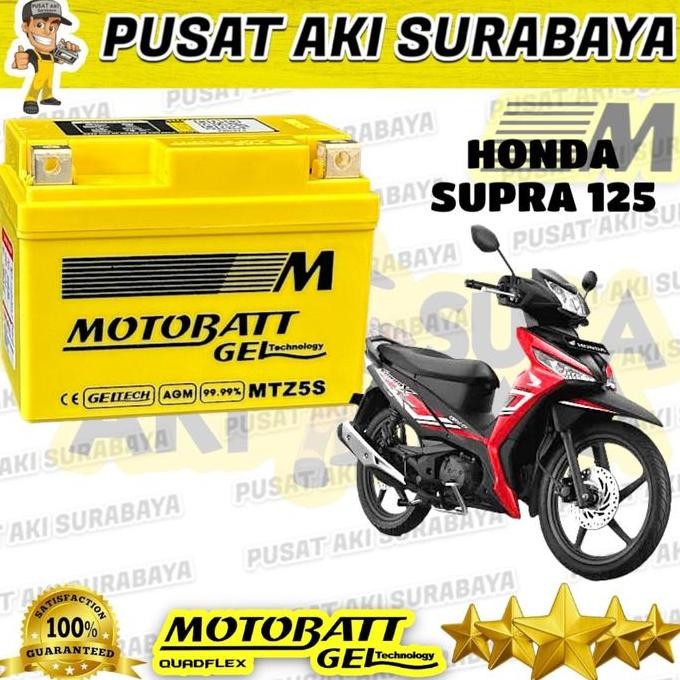 ACCU MOTOBATT GEL AKI KERING MOTOBATT MTZ5S SUPRA X 125 SCOOPY BEAT