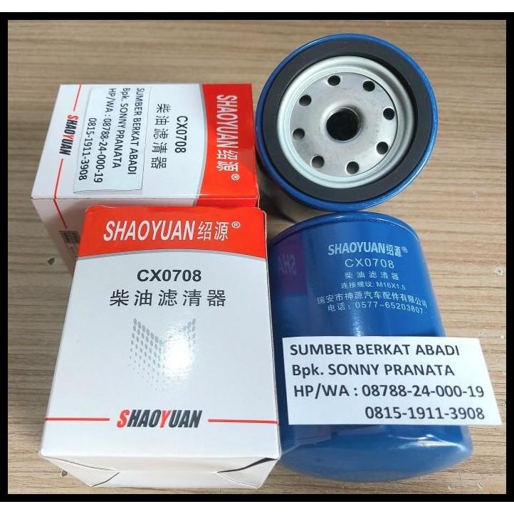 TERBARU SHAOYUAN CX0708 FUEL FILTER CX 0708 CX-0708 - TOP QUALITY 