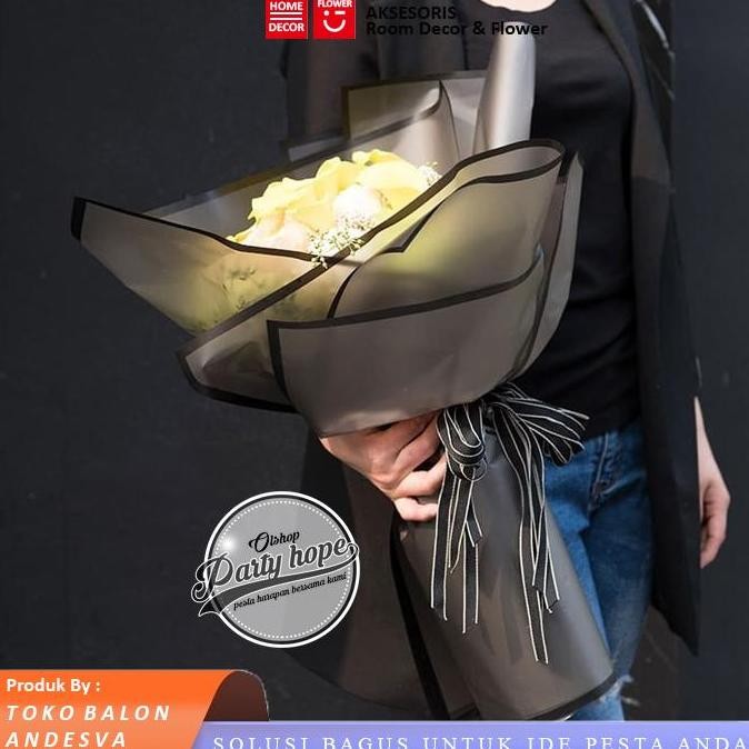 

[isi 20] Kertas Buket Tranparan Lis / Kertas Paper Wrapping Flower lis
