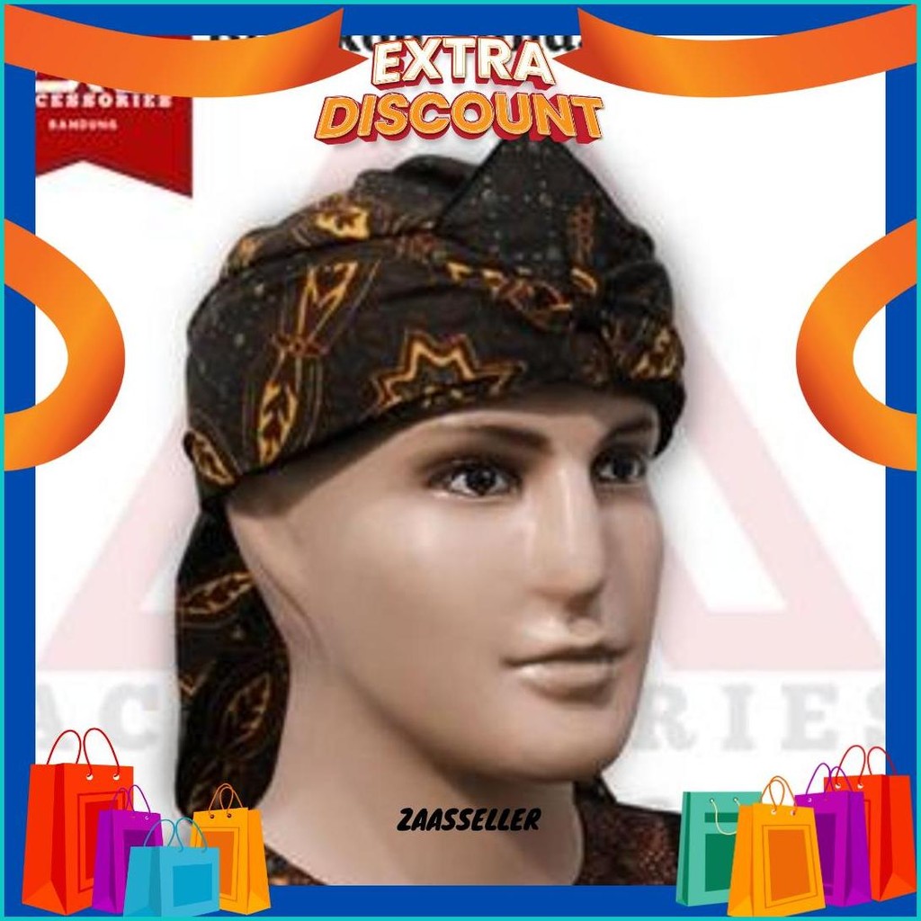 Iket Blangkon Sunda Udeng Bendo Motif Batik Totopong Sunda Cod