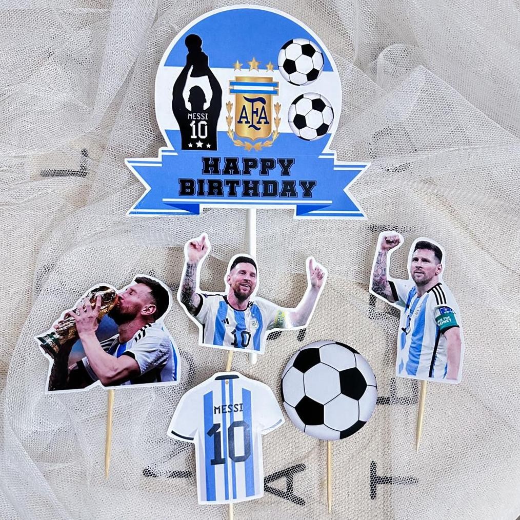 

ARGENTINA FOOTBALL SEPAK BOLA MINI TOPPER CAKE BIRTHDAY / HIASAN KUE ULANG TAHUN