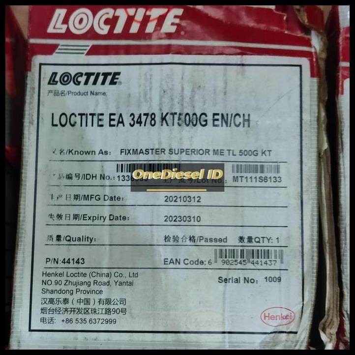 TERMURAH LOCTITE 3478 FIXMASTER SUPERIOR ME TL 500G KT 