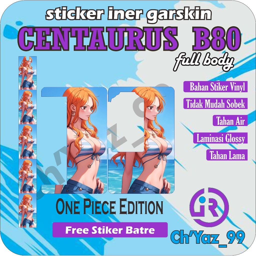 

*Premium Quality* Vynil Gloosy One Piece B80 Iner Lengkap 13 Garskin Custom Stiker Maxdecal Bkn Case COD