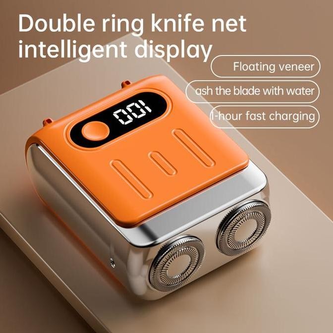 TERBARU Xiaomi Electric Shaver Smart Shaver Household Car Shaver Digital Display Mini Dual Blade Rec