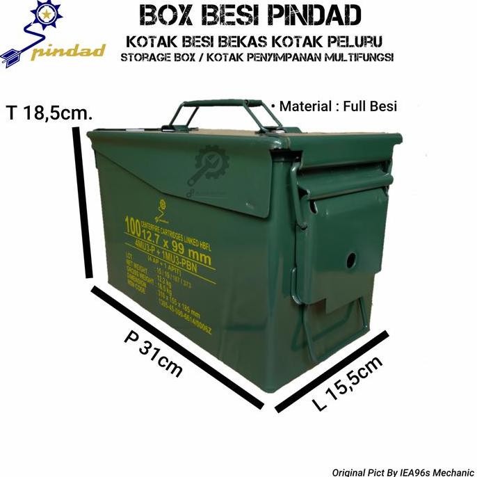 Box Besi Pindad / Tools Box / Kotak alat serbaguna / side box
