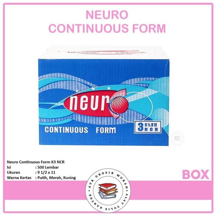 

HOT SALE! Continous Form 91/2 x 11 3 Ply ( K3 Neuro ) NCR / Kertas Komputer