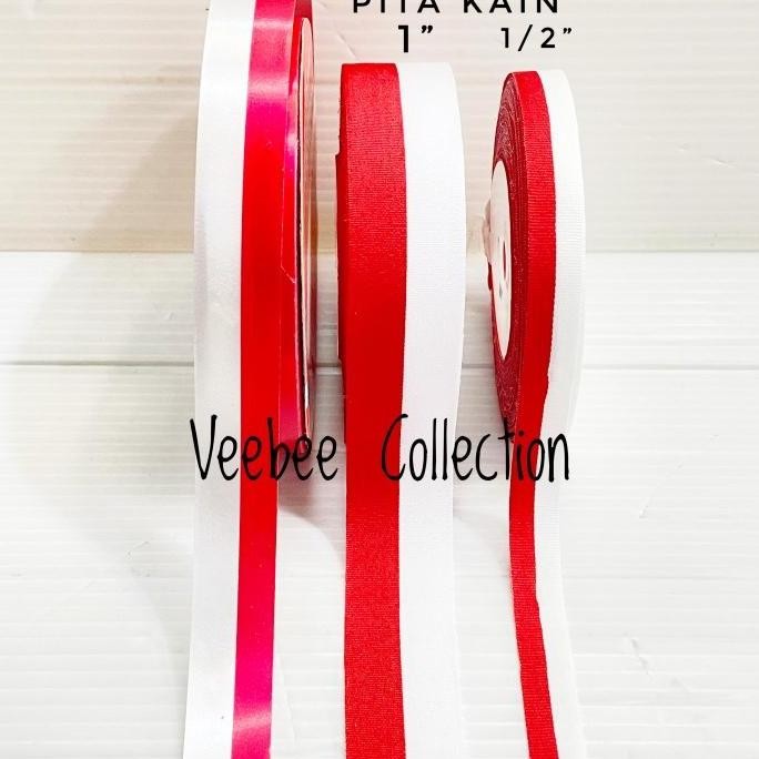 

$$$$] Pita Kain merah putih/ Pita kain aksesories agustusan/ dekorasi / pita