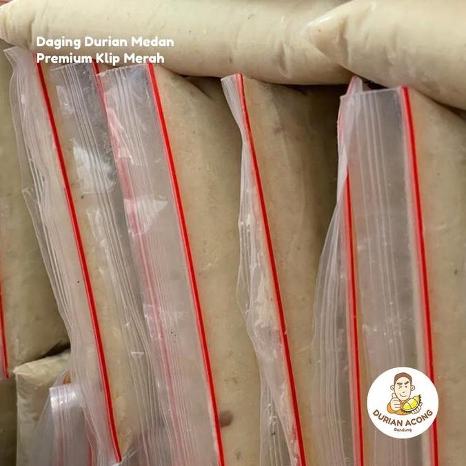 

Daging Durian Medan Premium 1 Kg Kemasan Klip Merah Vakum Segar