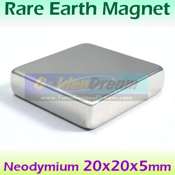 

] Strong Magnet Neodymium 20x20x5mm Balok N52 Kotak 20x20x5 20x20 5 mm