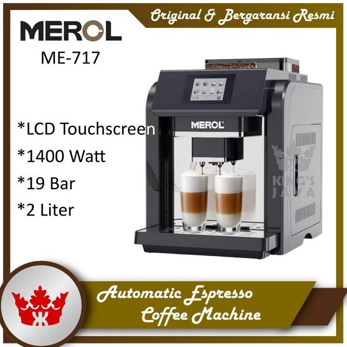 ] Mesin Kopi Espresso Otomatis MEROL ME717 - Fully Automatic Coffee Machine ME 717 Touch Screen