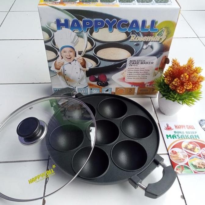 JH8 CETAKAN 7 CEKUNG HAPPY CALL / CETAKAN BIKANG / CETAKAN APEM Teflon Aluminium Kaca Loyang Kitchen