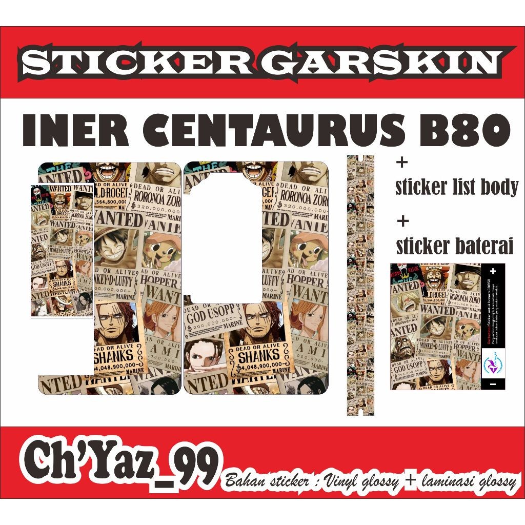 

*Premium Quality* B80 One Piece C Garskin Custom Stiker Maxdecal Bkn Case COD