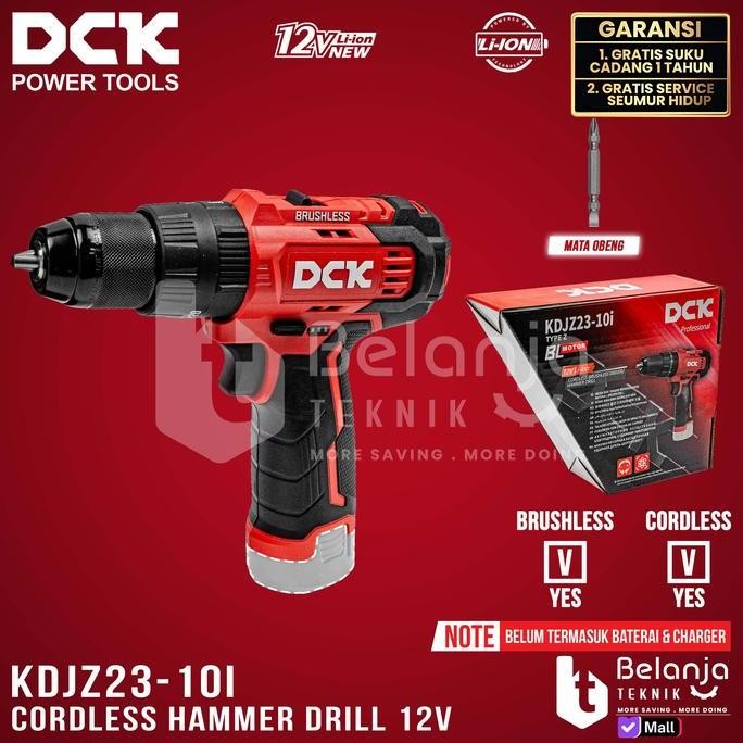 Mesin Bor Tembok Baterai Dck Kdjz23-10I Brushless Hammer Drill Cordless Kdjz 23 - 10I