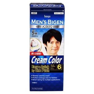 

Men's Bigen Hoyu Cream Colour Hair Dye - 6 Dark Brown