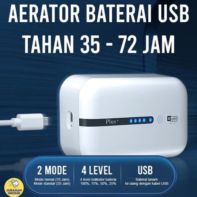 AERATOR POMPA UDARA 1-2 LUBANG AC DC BATERAI CAS AQUARIUM KOLAM