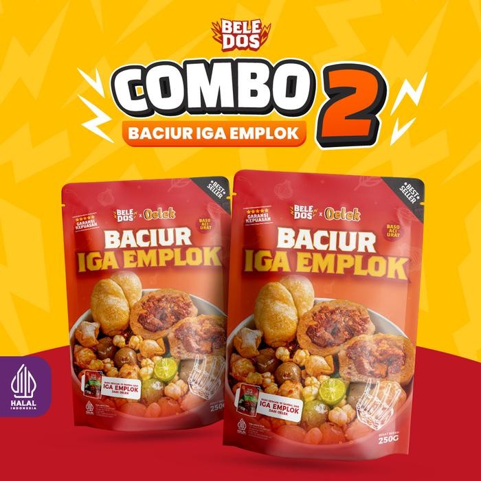 

New Beledos Paket Berdua Baciur Iga Emplok 250 Gram dengan Sambal Taichan