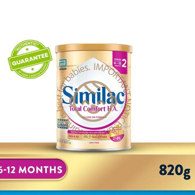 

Abbott Similac Total Comfort H.A Follow On Milk Formula - Stage 2 (820g) Singapore
