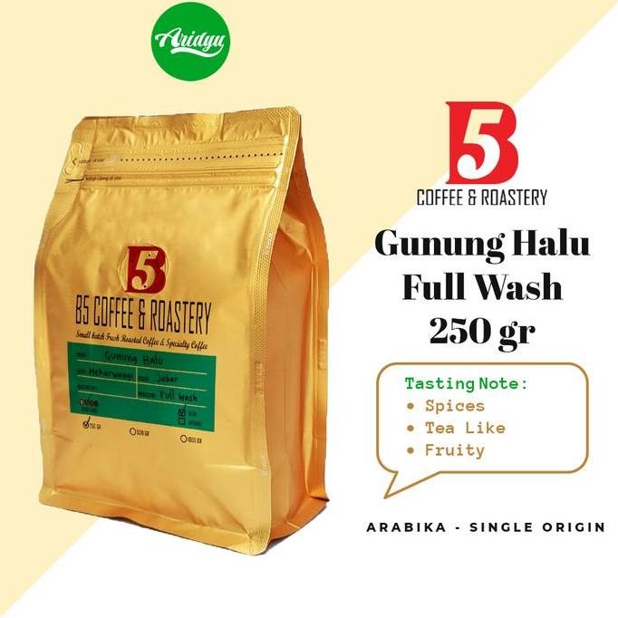 

{{{{}}] Kopi Arabika | Gunung Halu Full Wash | Medium Roast 250 gr | B5 Coffee
